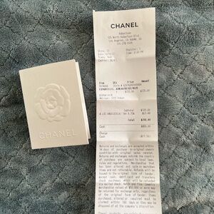Chanel White Camellia recipe booklet‎ and receipt